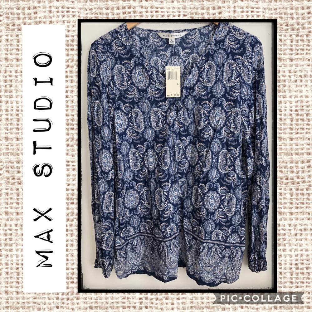 NWT Max Studio Blue Tunic 💙